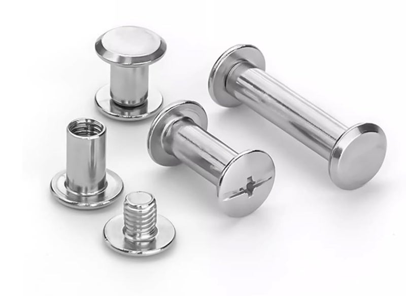 ANRUIDE Chicago Screws M5 304 Stainless Steel Screw Post Binding Leather Screw for DIY Leather Bookbinding Bag Decoration (60) - Image 1